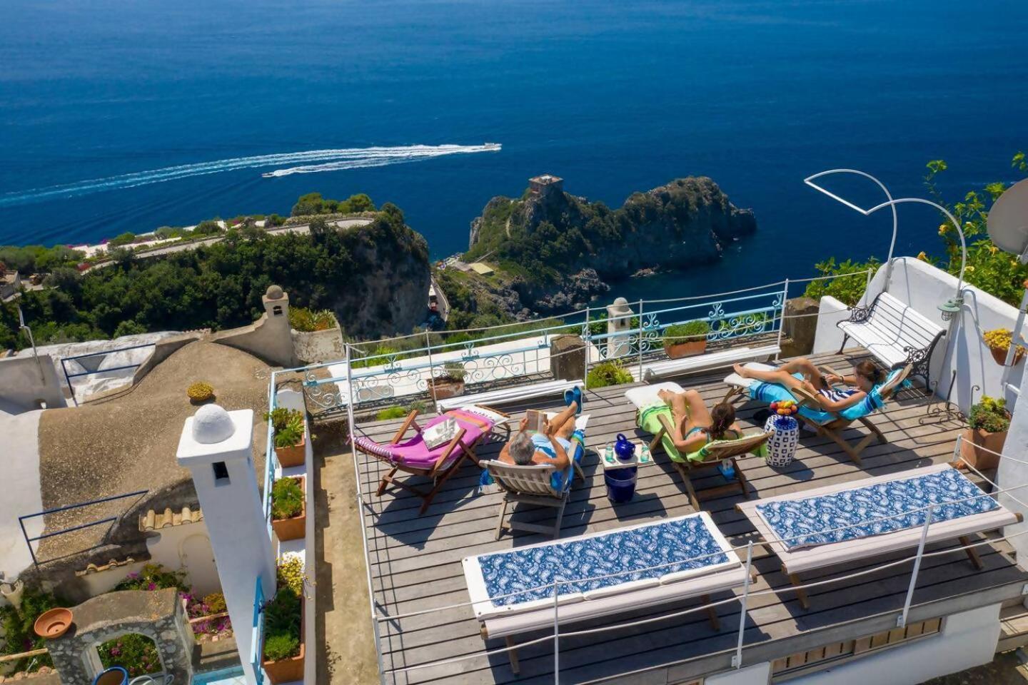 Perla Nel Blu Villa Affacciata Sul Mare Conca dei Marini Exterior foto